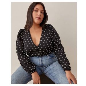 Reformation Nell Long Sleeve Top Size 24